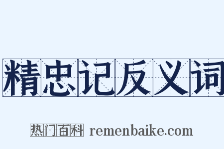 精忠记反义词是什么意思的图片